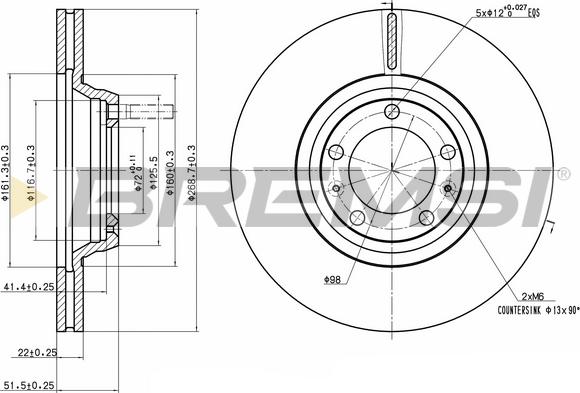 Bremsi CD6168V - Bremžu diski autodraugiem.lv