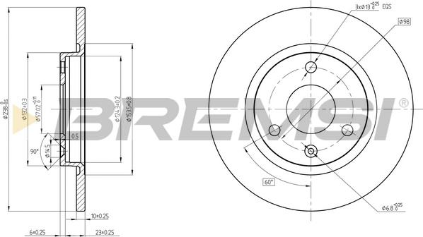 Bremsi CD6335S - Bremžu diski autodraugiem.lv