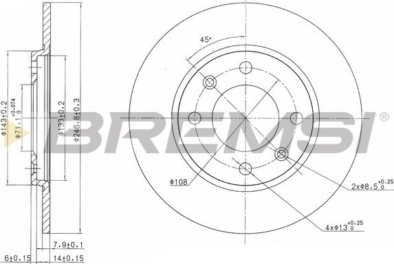 Bremsi CD6263S - Bremžu diski autodraugiem.lv