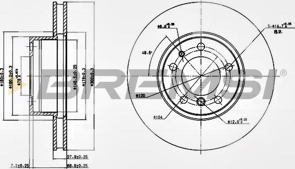 Bremsi CD6222V - Bremžu diski autodraugiem.lv