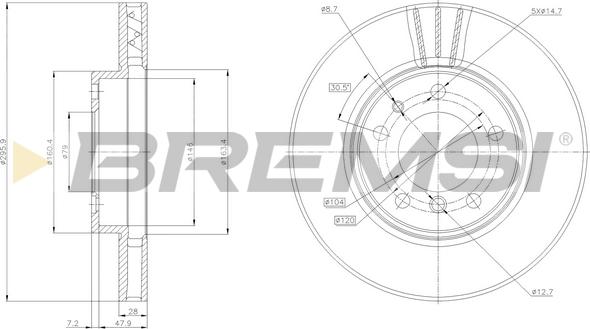 Bremsi CD6712V - Bremžu diski autodraugiem.lv