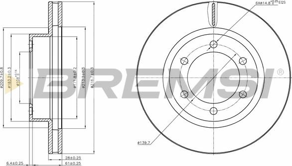 Bremsi CD8606V - Bremžu diski autodraugiem.lv