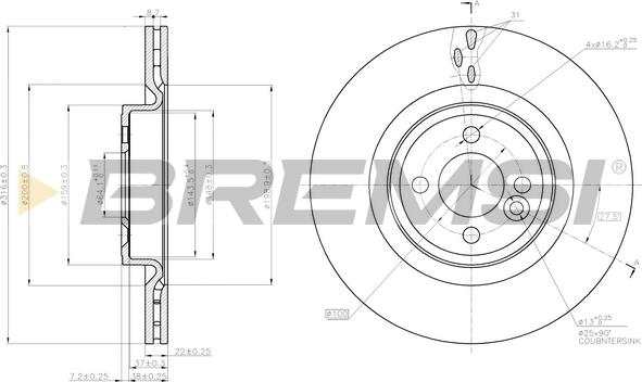 Bremsi CD8127V - Bremžu diski autodraugiem.lv
