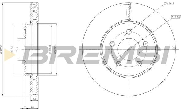 Bremsi CD8357V - Bremžu diski autodraugiem.lv