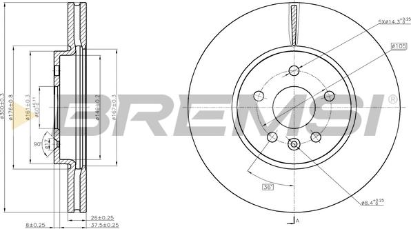 Bremsi CD8385V - Bremžu diski autodraugiem.lv