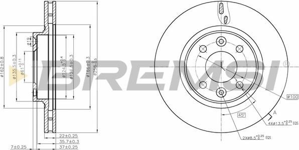 Bremsi CD8327V - Bremžu diski autodraugiem.lv