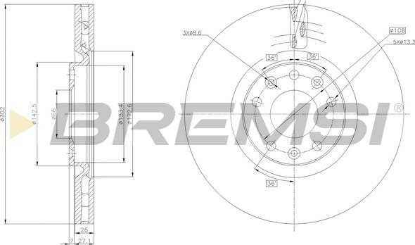 Bremsi CD8237V - Bremžu diski autodraugiem.lv