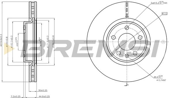 Bremsi CD7996V - Bremžu diski autodraugiem.lv