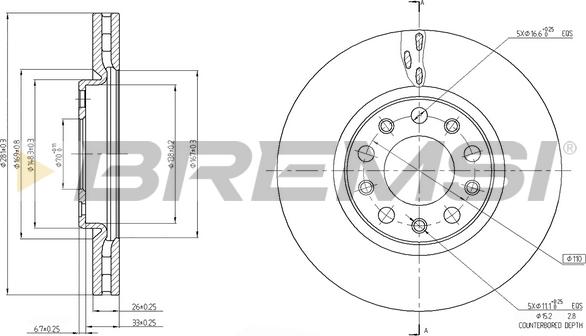 Bremsi CD7956V - Bremžu diski autodraugiem.lv