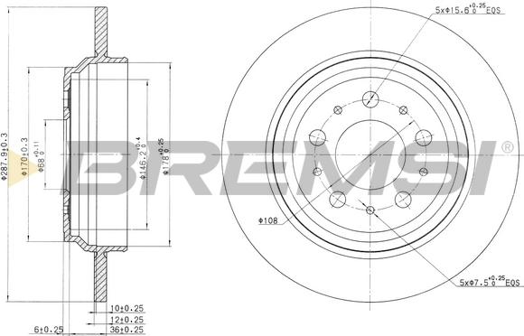 Bremsi CD7964S - Bremžu diski autodraugiem.lv