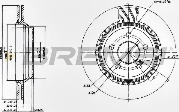 Bremsi CD7457V - Bremžu diski autodraugiem.lv