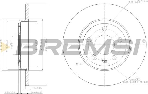 Bremsi CD7423S - Bremžu diski autodraugiem.lv