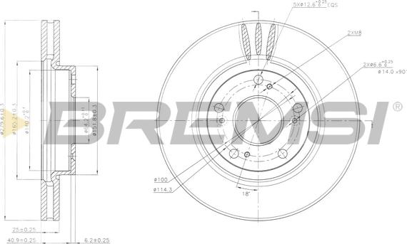 Bremsi CD7557V - Bremžu diski autodraugiem.lv