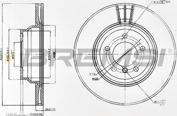 Bremsi CD7535V - Bremžu diski autodraugiem.lv