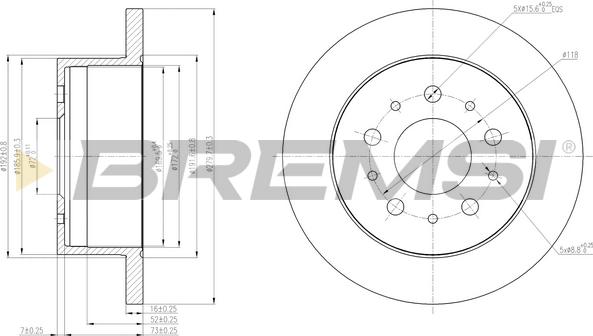 Bremsi CD7653S - Bremžu diski autodraugiem.lv
