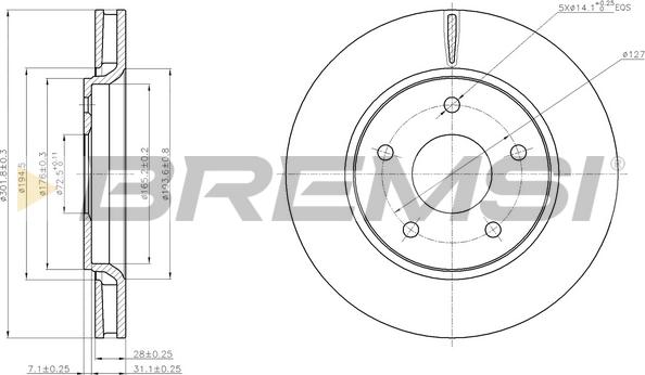 Bremsi CD7807V - Bremžu diski autodraugiem.lv