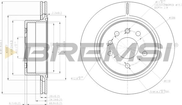 Bremsi CD7366V - Bremžu diski autodraugiem.lv