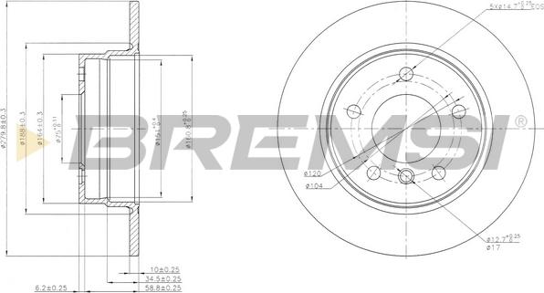 Bremsi CD7303S - Bremžu diski autodraugiem.lv