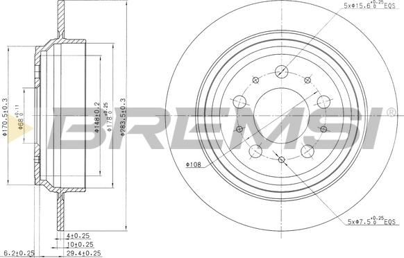 Bremsi CD7259S - Bremžu diski autodraugiem.lv