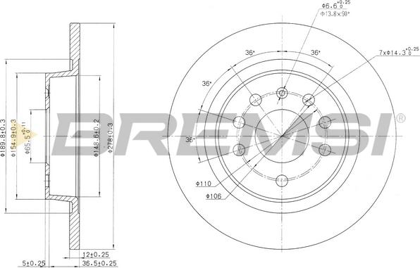 Bremsi CD7288S - Bremžu diski autodraugiem.lv
