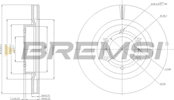 Bremsi CD7757V - Bremžu diski autodraugiem.lv