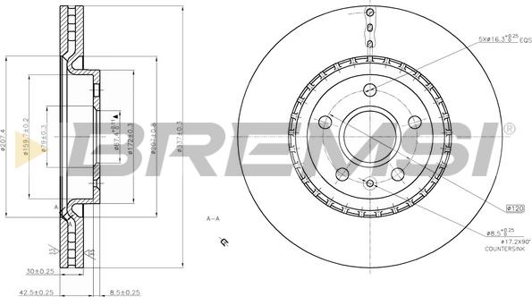 Bremsi CD7723V - Bremžu diski autodraugiem.lv