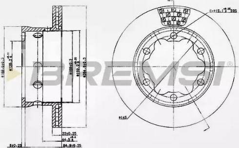 Bremsi DB0191V - Bremžu diski autodraugiem.lv