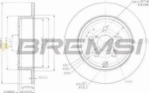 Bremsi DBB406S - Bremžu diski autodraugiem.lv