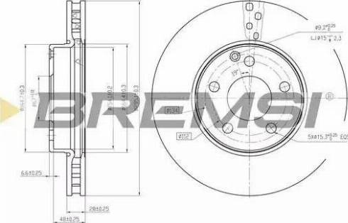 Bremsi DBB252V - Bremžu diski autodraugiem.lv