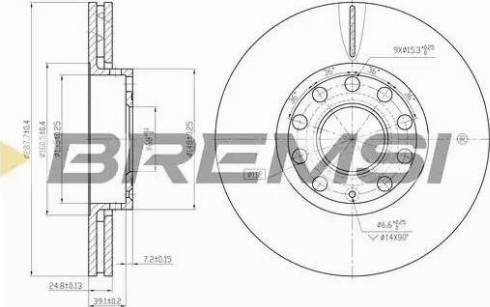 Bremsi DBB706V - Bremžu diski autodraugiem.lv