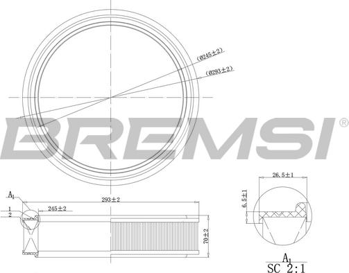 Bremsi FA0126 - Gaisa filtrs autodraugiem.lv