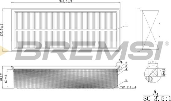 Bremsi FA0215 - Gaisa filtrs autodraugiem.lv