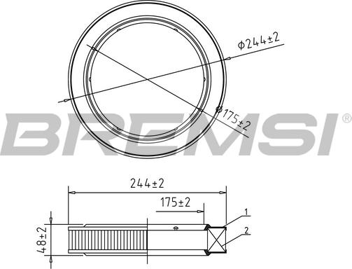 Bremsi FA1599 - Gaisa filtrs autodraugiem.lv