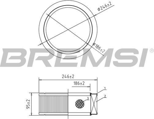 Bremsi FA1586 - Gaisa filtrs autodraugiem.lv