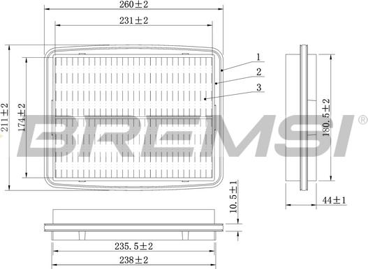 Bremsi FA1602 - Gaisa filtrs autodraugiem.lv