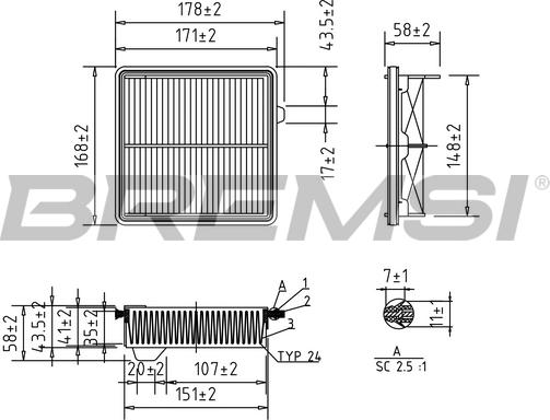 Bremsi FA1041 - Gaisa filtrs autodraugiem.lv