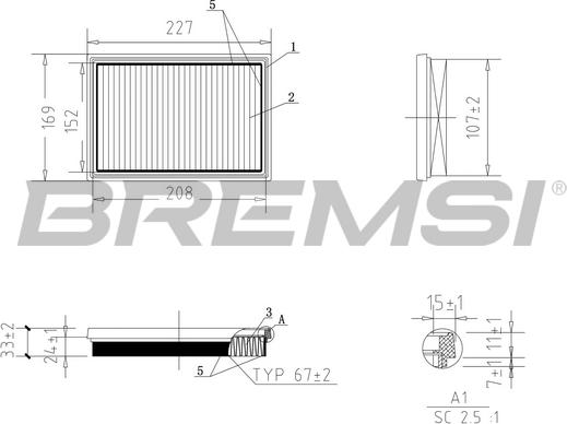 Bremsi FA1058 - Gaisa filtrs autodraugiem.lv