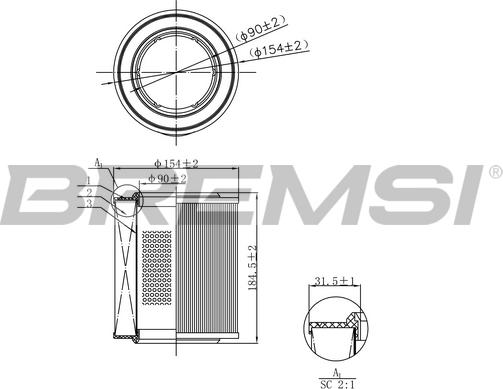 Bremsi FA1103 - Gaisa filtrs autodraugiem.lv