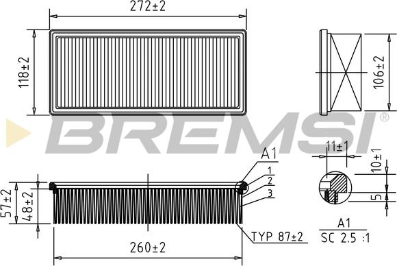 Bremsi FA1353 - Gaisa filtrs autodraugiem.lv
