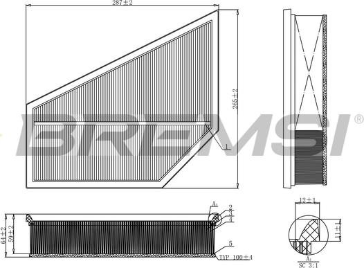 Bremsi FA1215 - Gaisa filtrs autodraugiem.lv