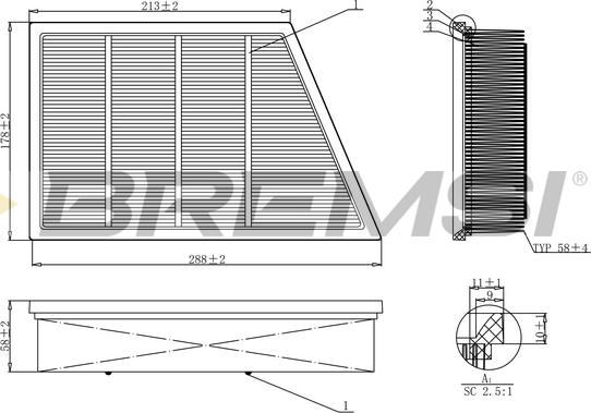 Bremsi FA1210 - Gaisa filtrs autodraugiem.lv