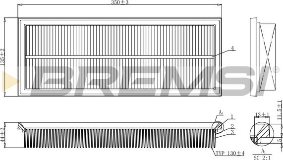 Bremsi FA1238 - Gaisa filtrs autodraugiem.lv