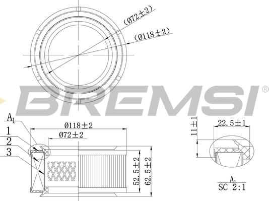 Bremsi FA2033 - Gaisa filtrs autodraugiem.lv