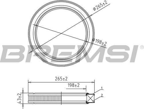 Bremsi FA2079 - Gaisa filtrs autodraugiem.lv