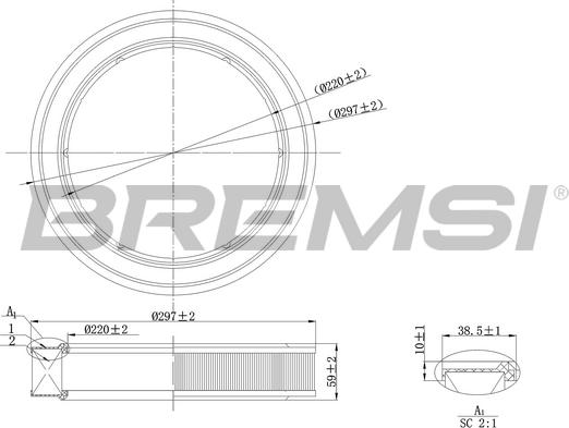 Bremsi FA2132 - Gaisa filtrs autodraugiem.lv