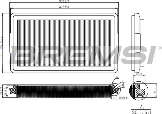 Bremsi FA2126 - Gaisa filtrs autodraugiem.lv