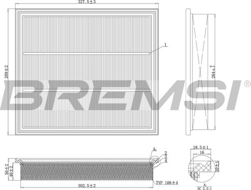 Bremsi FA2122 - Gaisa filtrs autodraugiem.lv