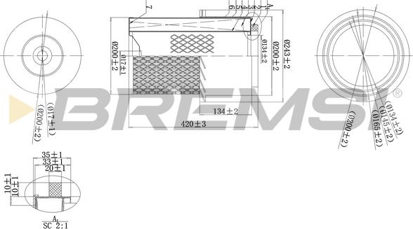 Bremsi FA2274 - Gaisa filtrs autodraugiem.lv