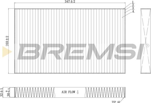 Bremsi FC0954C - Filtrs, Salona telpas gaiss autodraugiem.lv