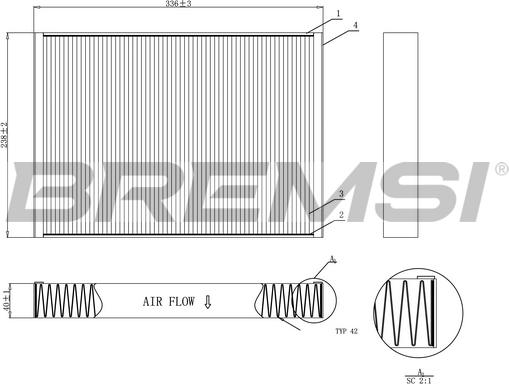 Bremsi FC0952C - Filtrs, Salona telpas gaiss autodraugiem.lv